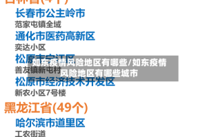 如东疫情风险地区有哪些/如东疫情风险地区有哪些城市