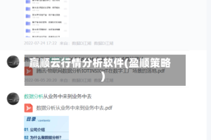 赢顺云行情分析软件(盈顺策略)