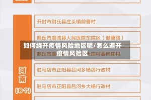 如何绕开疫情风险地区呢/怎么避开疫情风险区