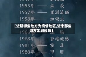 【近期哪些地方为疫情地区,近来那些地方出现疫情】
