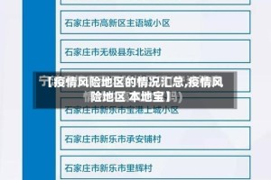 【疫情风险地区的情况汇总,疫情风险地区 本地宝】