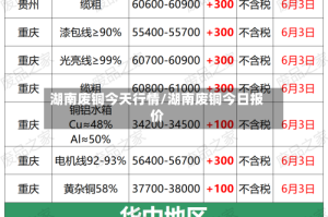 湖南废铜今天行情/湖南废铜今日报价