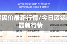 今日废锡价最新行情/今日废锡精矿最新行情
