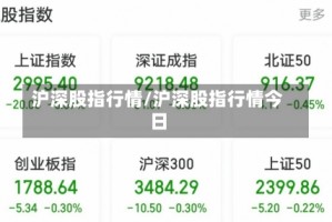 沪深股指行情/沪深股指行情今日