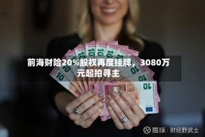 前海财险20%股权再度挂牌，3080万元起拍寻主
