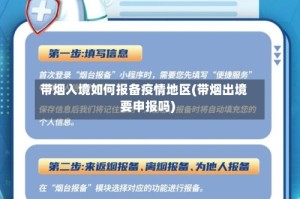 带烟入境如何报备疫情地区(带烟出境要申报吗)