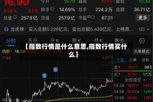 【指数行情是什么意思,指数行情买什么】