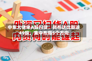 中东大佬来A股扫货，阿布达比新进49股，集中布局5个方向