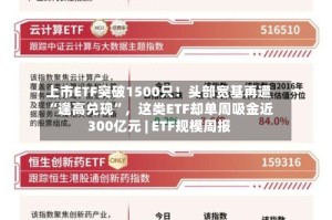 上市ETF突破1500只！头部宽基再遭“逢高兑现”，这类ETF却单周吸金近300亿元 | ETF规模周报