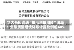 华大基因遭遇“低毛利低周转”困局？业绩质量堪忧坏账计提比例超40%
