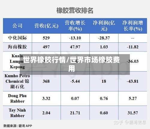 世界橡胶行情/世界市场橡胶费用-第1张图片