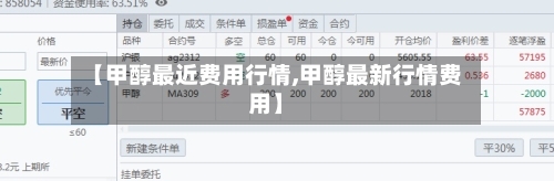【甲醇最近费用行情,甲醇最新行情费用】-第2张图片