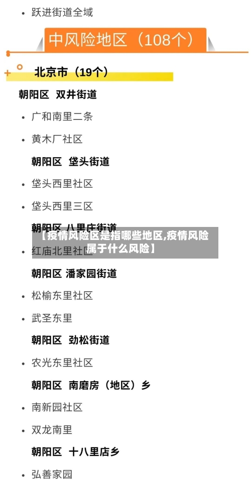 【疫情风险区是指哪些地区,疫情风险属于什么风险】-第2张图片