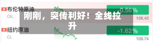 刚刚	，突传利好！全线拉升-第1张图片