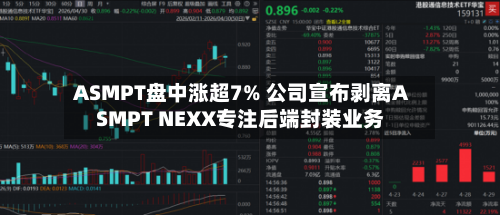 ASMPT盘中涨超7% 公司宣布剥离ASMPT NEXX专注后端封装业务-第1张图片