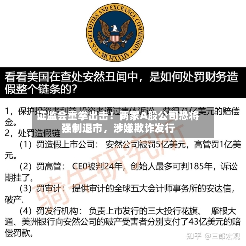 证监会重拳出击！两家A股公司恐将强制退市，涉嫌欺诈发行-第2张图片