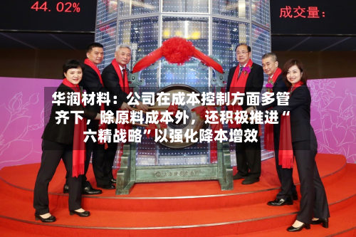 华润材料：公司在成本控制方面多管齐下，除原料成本外，还积极推进“六精战略”以强化降本增效-第2张图片