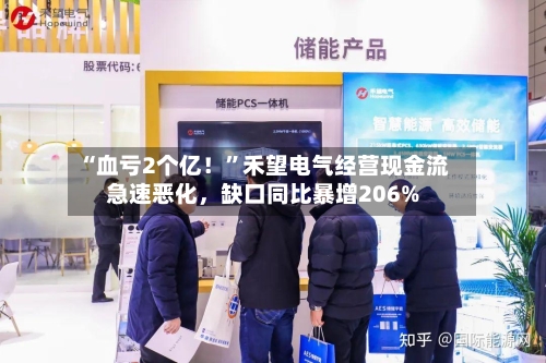 “血亏2个亿！	”禾望电气经营现金流急速恶化	，缺口同比暴增206%-第1张图片