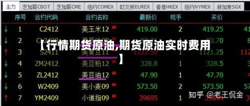 【行情期货原油,期货原油实时费用】-第3张图片