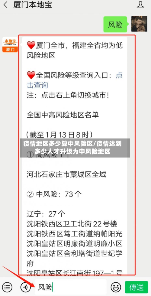 疫情地区多少算中风险区/疫情达到多少人才升级为中风险地区-第2张图片