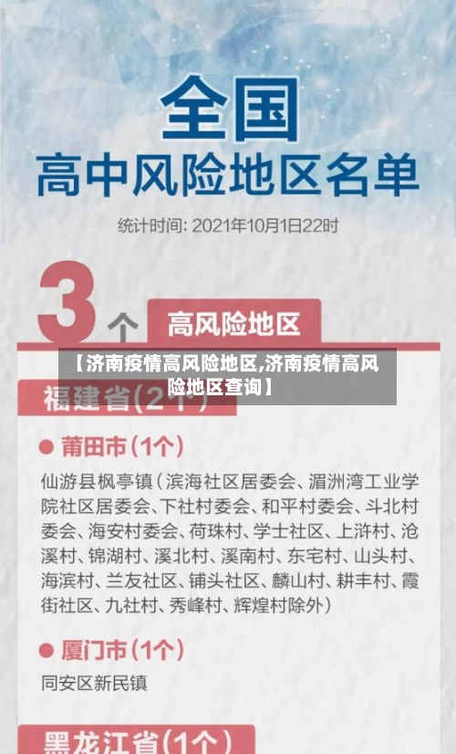 【济南疫情高风险地区,济南疫情高风险地区查询】-第2张图片