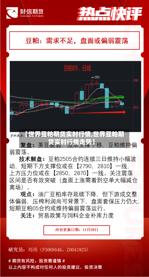 【世界豆粕期货实时行情,世界豆粕期货实时行情走势】-第1张图片