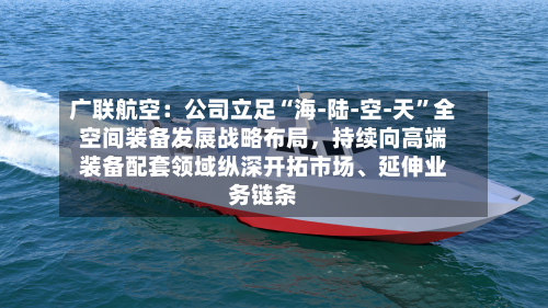 广联航空：公司立足“海-陆-空-天”全空间装备发展战略布局，持续向高端装备配套领域纵深开拓市场	、延伸业务链条-第1张图片