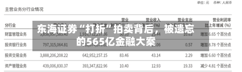 东海证券“打折”拍卖背后，被遗忘的565亿金融大案-第2张图片